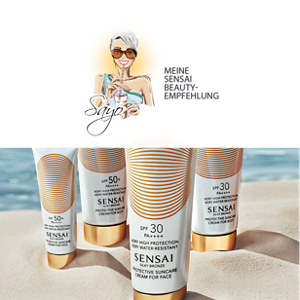 Ein Bild des SENSAI SILKY BRONZE PROTECTIVE SUNCARE CREAM 